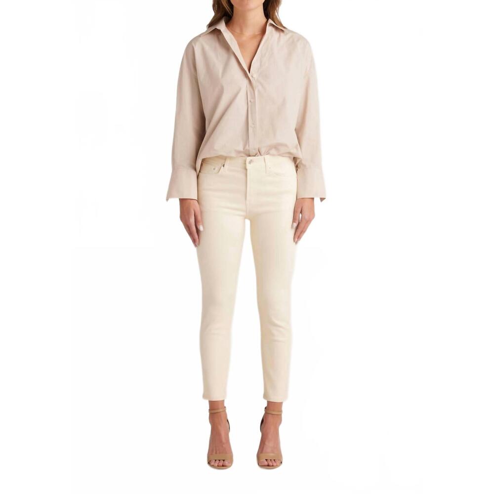 NEW EDWIN bree coated jeans in vanilla
